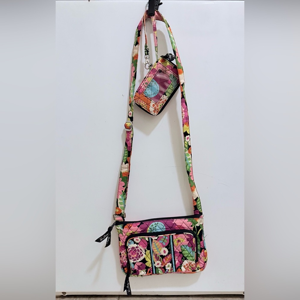 Vera Bradley Va Va Bloom Crossbody Bag with Matching Wallet